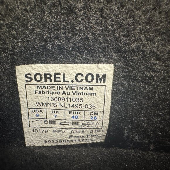 Sorel Waterproof Winter Snow Boots Women’s Size 9 Faux Fur Lined (Like New) - Picture 9 of 9